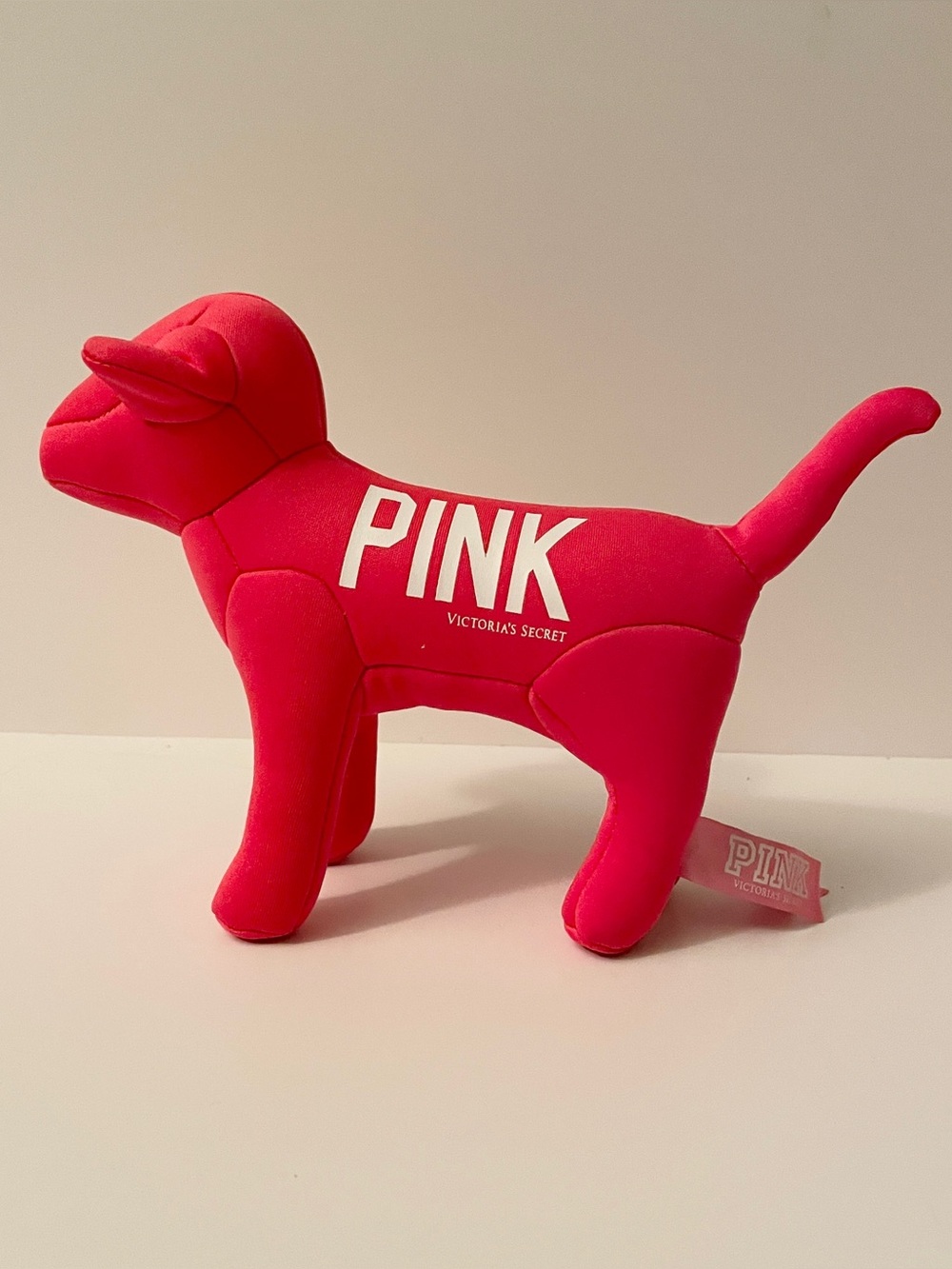 Victoria's Secret PINK 1986 Bright Pink Collectible Dog Plush Toy